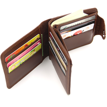 Ανδρικό πορτοφόλι, σύντομο, με μεγαλύτερη χωρητικότητα, πολυλειτουργικό, μοτίβο κροκοδειλίου, μαγνητικό κούμπωμα, μοντέλο L105, PU δέρμα, επένδυση PU, καθημερινή χρήση