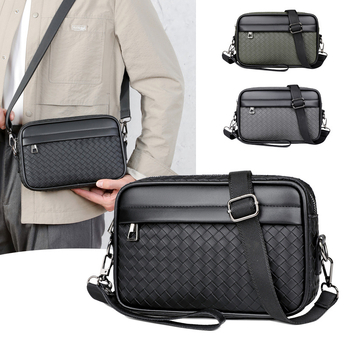 Muška clutch torba, urbano jednostavnog stila, PU koža, vodootporna, s nylonom podlogom, za muškarce, ljeto 2024