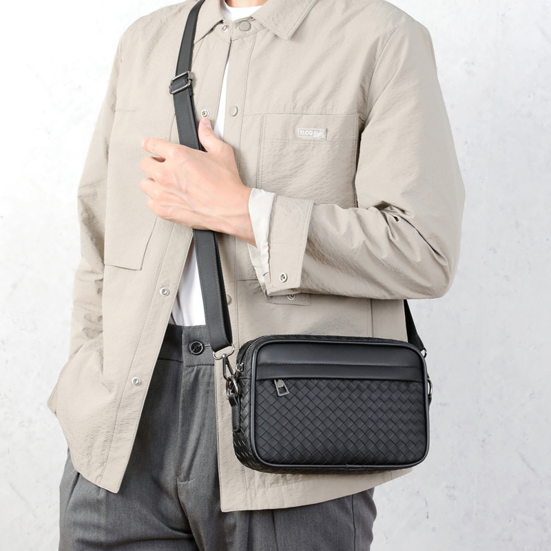 Muška clutch torba, urbano jednostavnog stila, PU koža, vodootporna, s nylonom podlogom, za muškarce, ljeto 2024