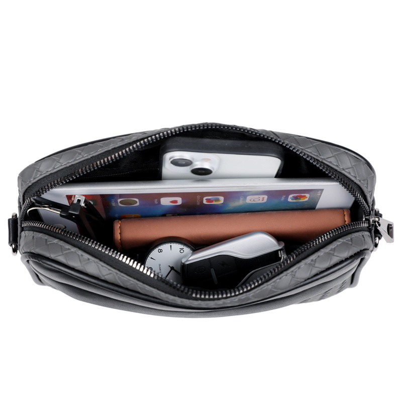 Muška clutch torba, urbano jednostavnog stila, PU koža, vodootporna, s nylonom podlogom, za muškarce, ljeto 2024