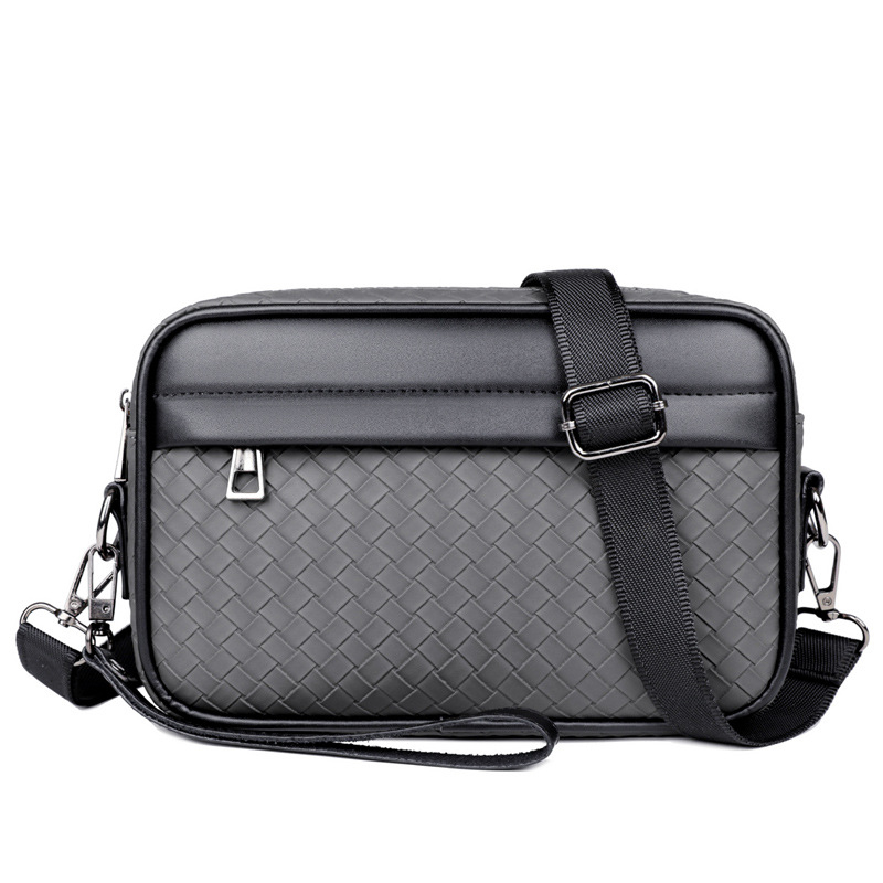 Muška clutch torba, urbano jednostavnog stila, PU koža, vodootporna, s nylonom podlogom, za muškarce, ljeto 2024