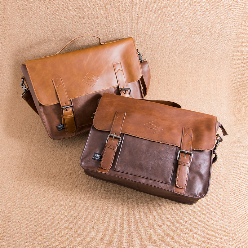Muška crossbody torba od PU kože | jednobojni uzorak | Ljeto 2025 | Za putovanja u slobodno vrijeme