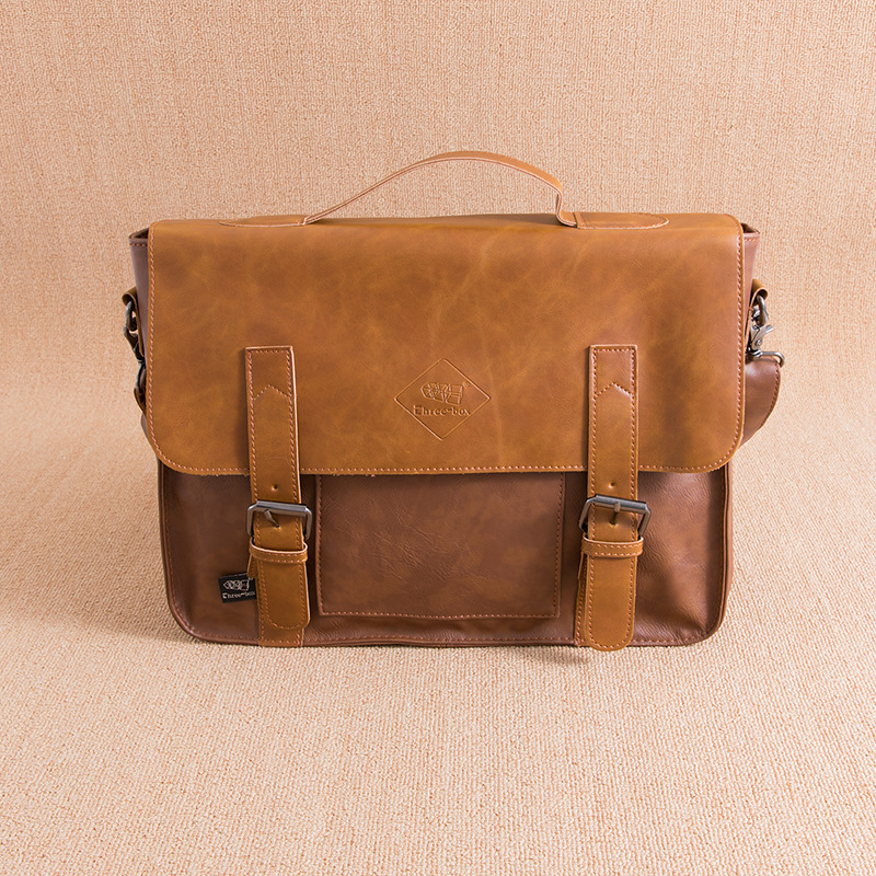 Muška crossbody torba od PU kože | jednobojni uzorak | Ljeto 2025 | Za putovanja u slobodno vrijeme