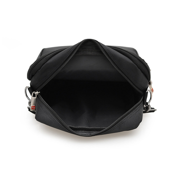 Geantă de umăr pentru bărbați - Oxford, căptușeală din nailon, respirabilă, impermeabilă, design pătrat vertical