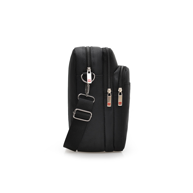 Geantă de umăr pentru bărbați - Oxford, căptușeală din nailon, respirabilă, impermeabilă, design pătrat vertical