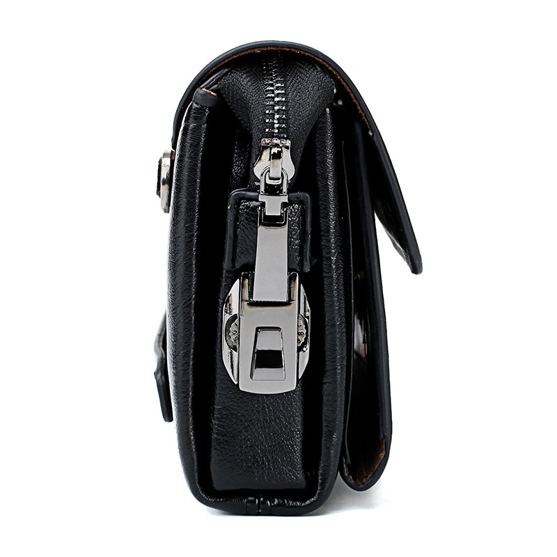 Muška PU kožna clutch torba s funkcijom zaštite od krađe, uzorak s slovima, podstava od poliestera, retro poslovno-ležerni stil, lansirana jesen 2019, za svakodnevnu upotrebu.