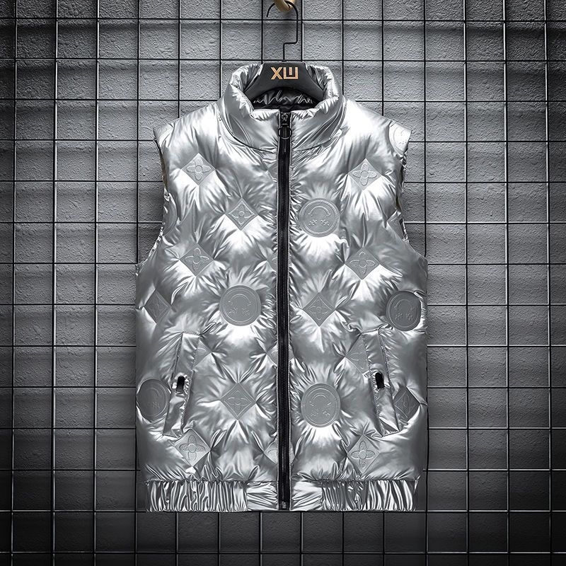 Ανδρικό γιλέκο με κουκούλα από corduroy, εξωτερικό από μαλλί, γέμισμα από βαμβάκι, επένδυση από λινό, με στάσιμο γιακά