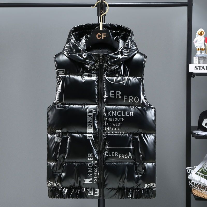 Ανδρικό γιλέκο με κουκούλα από corduroy, εξωτερικό από μαλλί, γέμισμα από βαμβάκι, επένδυση από λινό, με στάσιμο γιακά