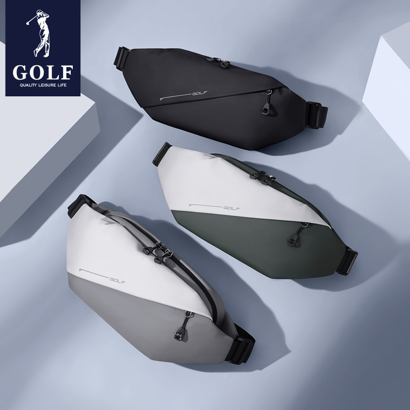 Muška prsna torba GOLF, ulični stil, lagana tkanina, otporna na habanje, može nositi do 8-inčnog prijenosnika