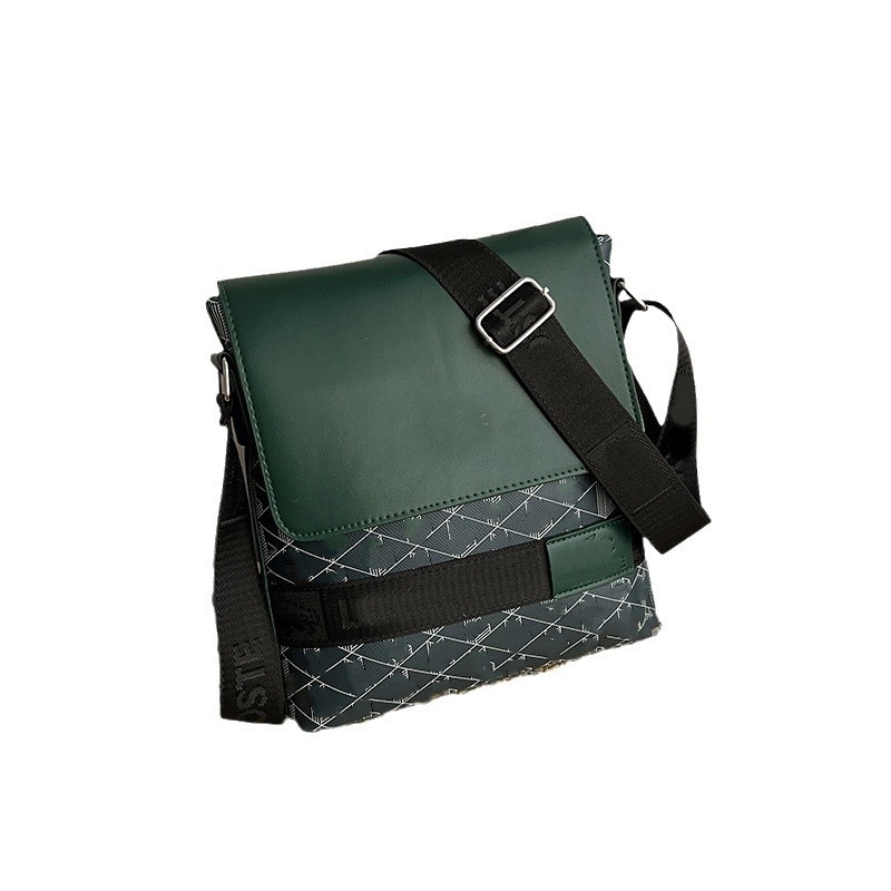 Geantă de piept pentru bărbați cu imprimeu litere, PU material, impermeabilă, căptușeală din piele sintetică, Primăvara 2025