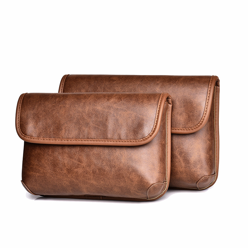 Geantă crossbody pentru bărbați, stil stradal, PU piele, impermeabilă, model solid, 2596