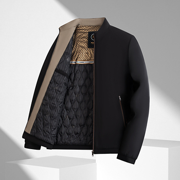 Ανδρικό μπουφάν κορεατικού στυλ με σφιχτή μέση, βαμβακό γέμισμα, κουκούλα