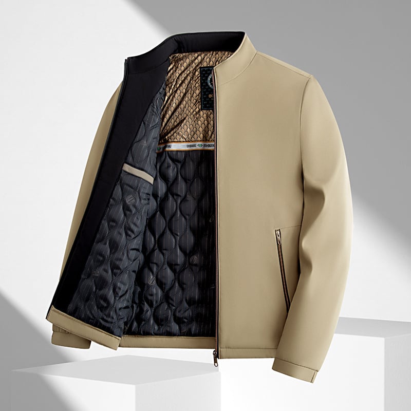 Ανδρικό μπουφάν κορεατικού στυλ με σφιχτή μέση, βαμβακό γέμισμα, κουκούλα