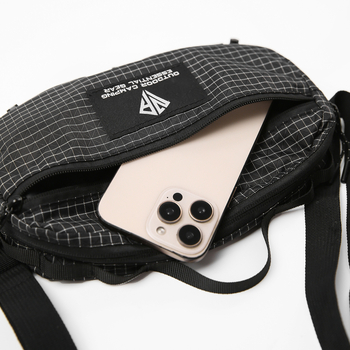 Geantă de piept pentru drumeții și ciclism, pentru bărbați, din nylon, ușoară, extensibilă, căptușită nylon