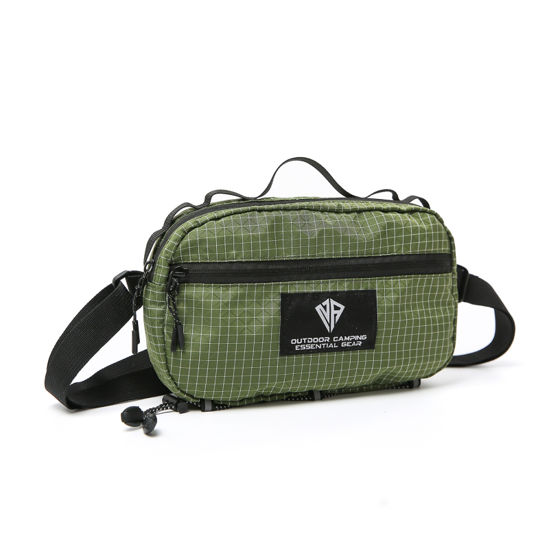 Geantă de piept pentru drumeții și ciclism, pentru bărbați, din nylon, ușoară, extensibilă, căptușită nylon