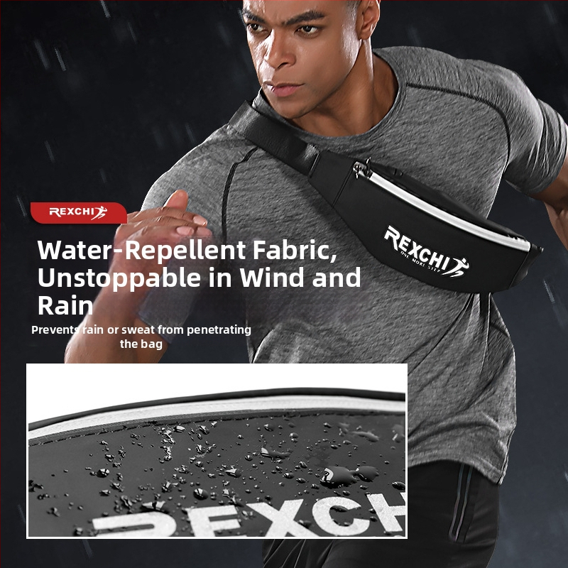 Borsetă talie sport – piele PU, impermeabilă, Rexchi, Unisex, pentru ciclism în aer liber