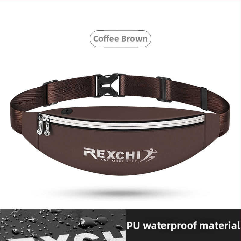 Borsetă talie sport – piele PU, impermeabilă, Rexchi, Unisex, pentru ciclism în aer liber