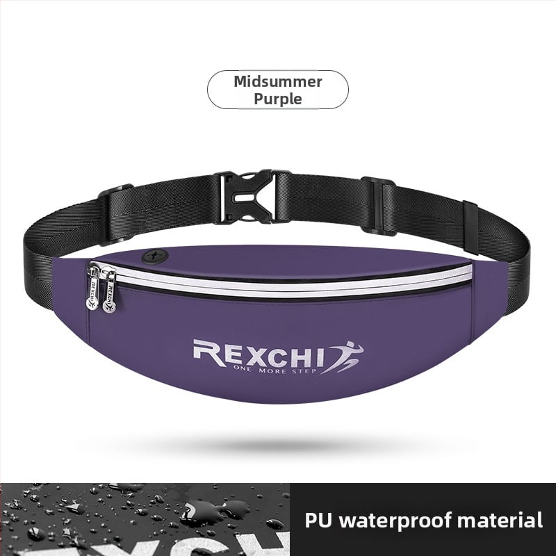 Borsetă talie sport – piele PU, impermeabilă, Rexchi, Unisex, pentru ciclism în aer liber