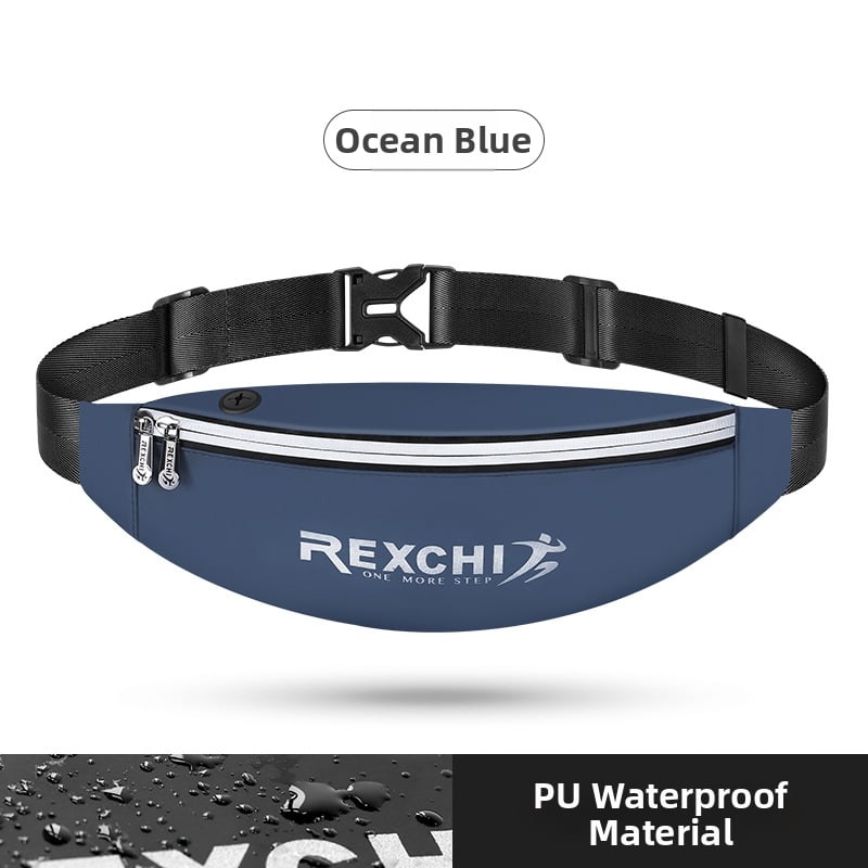 Borsetă talie sport – piele PU, impermeabilă, Rexchi, Unisex, pentru ciclism în aer liber