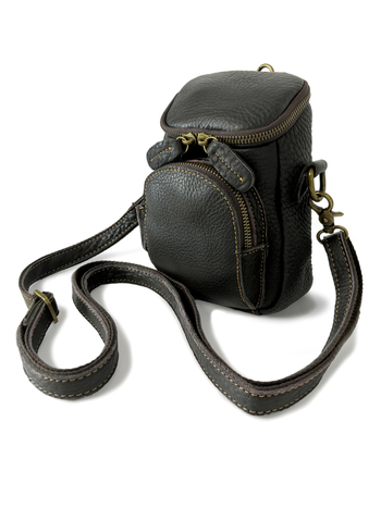 ovelldar Muška kožna torbica za pojas, od prvog sloja teleće kože, lagana i izdržljiva, crossbody stil