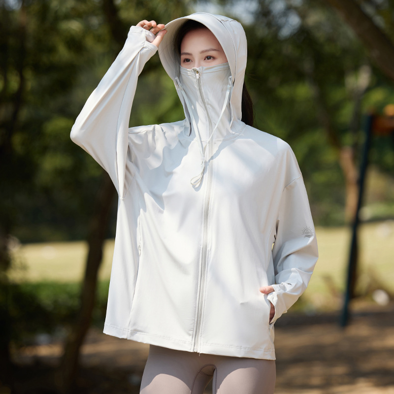 Muxingzhe TS25FS061 Vanjska vjetrovka s kapuljom, najlon, UPF800+ UV zaštita, prozračna i brzo-sušeći, unisex