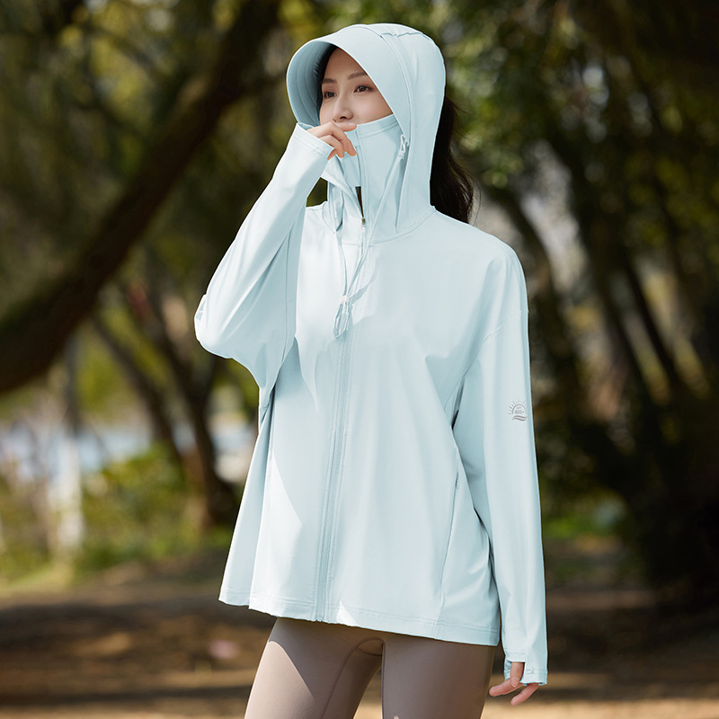 Muxingzhe TS25FS061 Vanjska vjetrovka s kapuljom, najlon, UPF800+ UV zaštita, prozračna i brzo-sušeći, unisex