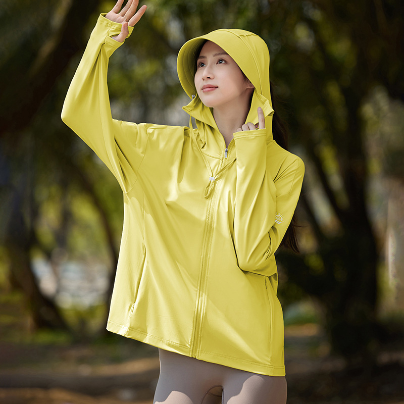 Muxingzhe TS25FS061 Vanjska vjetrovka s kapuljom, najlon, UPF800+ UV zaštita, prozračna i brzo-sušeći, unisex