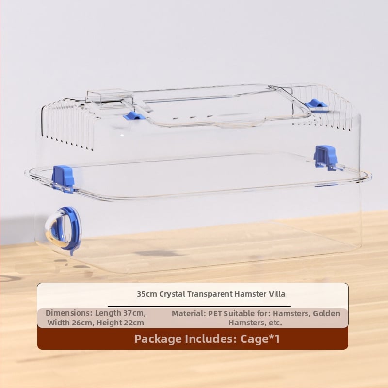 Ακρυλικό κλουβί για χάμστερ, κατάλληλο για όλες τις εποχές, διακοσμητική διαμόρφωση του περιβάλλοντος (Ακρυλικό; Για χάμστερ; Για όλες τις εποχές; Διακοσμητική διαμόρφωση περιβάλλοντος)