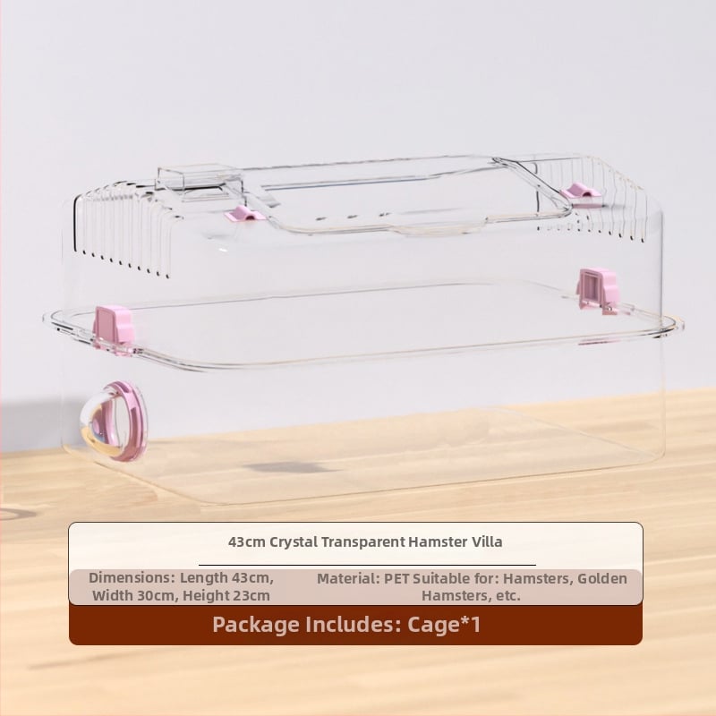 Ακρυλικό κλουβί για χάμστερ, κατάλληλο για όλες τις εποχές, διακοσμητική διαμόρφωση του περιβάλλοντος (Ακρυλικό; Για χάμστερ; Για όλες τις εποχές; Διακοσμητική διαμόρφωση περιβάλλοντος)