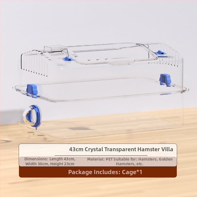 Ακρυλικό κλουβί για χάμστερ, κατάλληλο για όλες τις εποχές, διακοσμητική διαμόρφωση του περιβάλλοντος (Ακρυλικό; Για χάμστερ; Για όλες τις εποχές; Διακοσμητική διαμόρφωση περιβάλλοντος)
