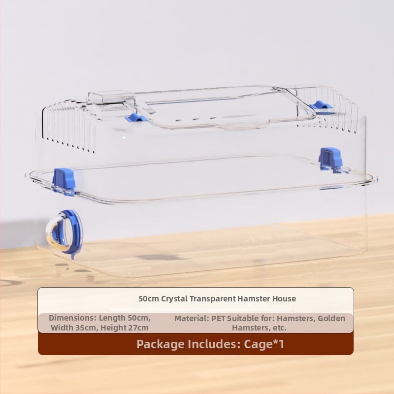 Ακρυλικό κλουβί για χάμστερ, κατάλληλο για όλες τις εποχές, διακοσμητική διαμόρφωση του περιβάλλοντος (Ακρυλικό; Για χάμστερ; Για όλες τις εποχές; Διακοσμητική διαμόρφωση περιβάλλοντος)