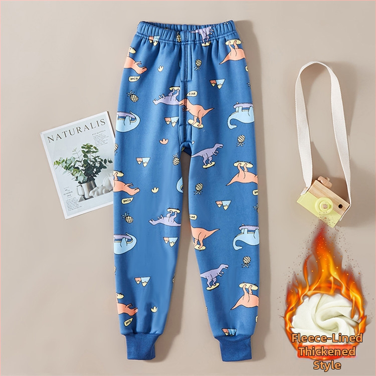 Παιδικά παντελόνια με φλίς για ζεστασιά, επένδυση, ύφασμα Milk Silk, 95% πολυεστέρας, φθινόπωρο-χειμώνα