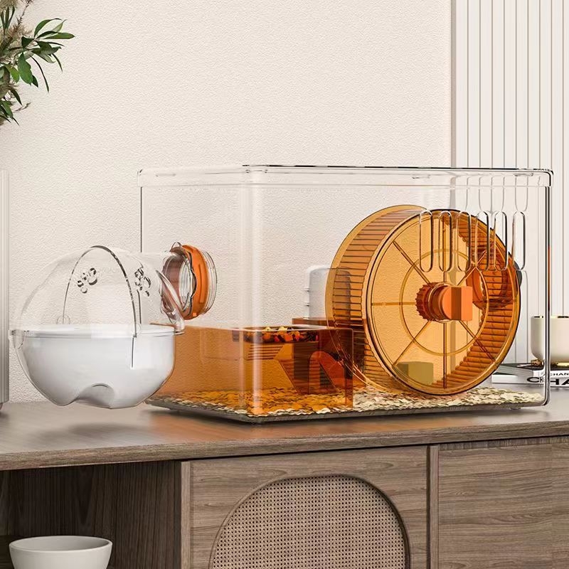 Κλουβί για χάμστερ - Πολυτελής βίλα, Διαφανές Ακρυλικό, Διώροφο Πολυεπίπεδο, Πλαστικό