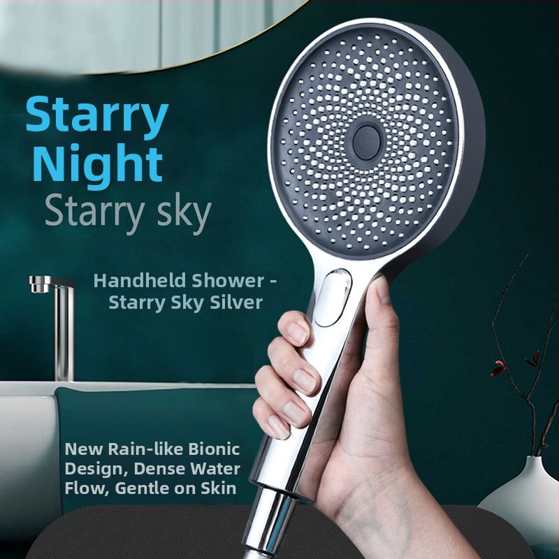 Diphen κεφαλή ντους χειρός με λειτουργίες βροχής, μασάζ και ψεκασμού; ABS σώμα, τοίχο εγκατάσταση, μοντέλο Button Gypsophila handheld