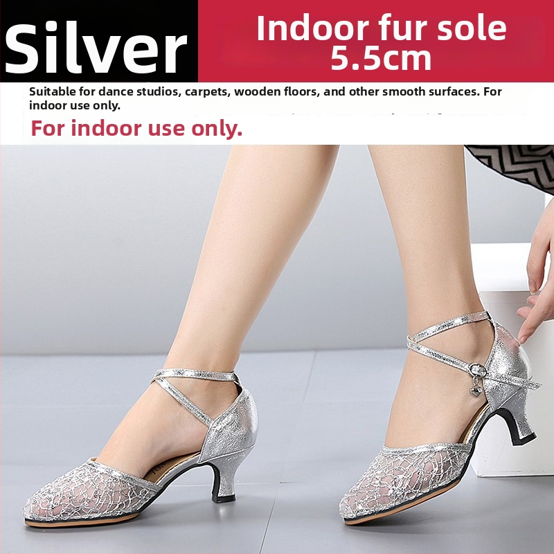 Lanxuan ženske latino plesne cipele, visoka peta, meka potplata, za društvene plesove