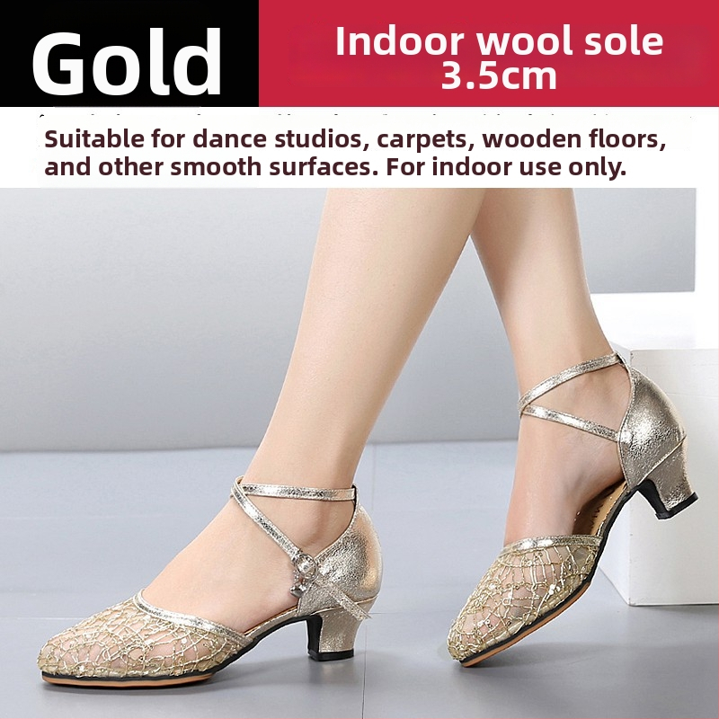 Lanxuan ženske latino plesne cipele, visoka peta, meka potplata, za društvene plesove