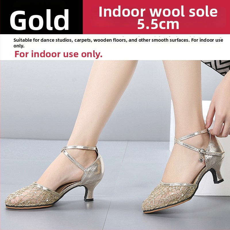 Lanxuan ženske latino plesne cipele, visoka peta, meka potplata, za društvene plesove