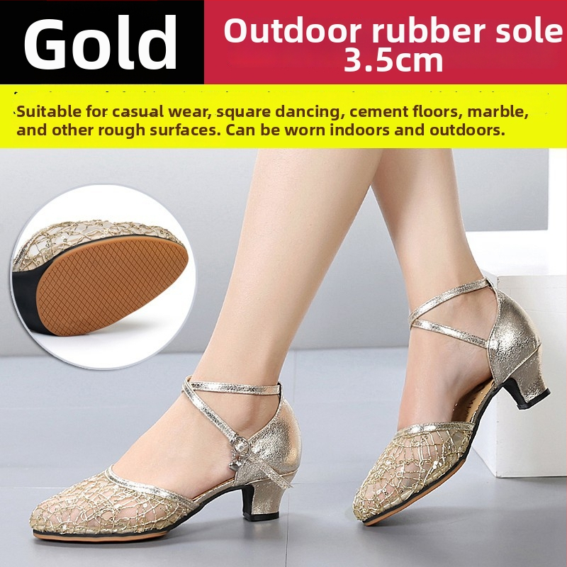 Lanxuan ženske latino plesne cipele, visoka peta, meka potplata, za društvene plesove