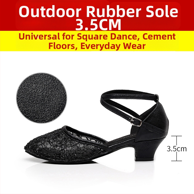 Lanxuan ženske latino plesne cipele, visoka peta, meka potplata, za društvene plesove