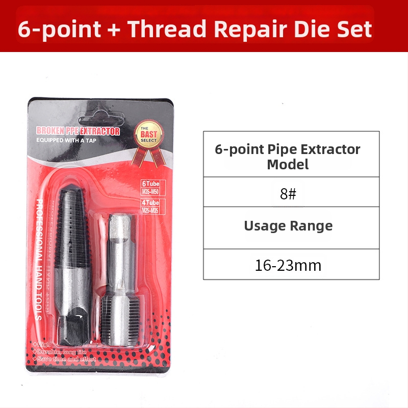 Csőmenet-eltávolító és menetkihúzó szerszám csaptelekhez — magas széntartalmú acél, 0,15–0,45 kg, Márka: Square Purple Source