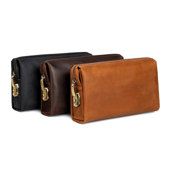 Muška clutch torba - prirodna koža, koža prvog sloja teleće, prozračna poliester podstava, MaDonNo