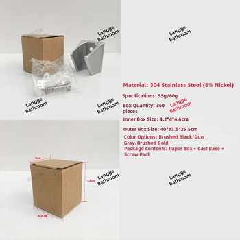 Στήριγμα κεφαλής ντους, 304 ανοξείδωτο ατσάλι, χύτευση ακρίβειας, μοντέλο LG-JJZ, εγκατάσταση με διάτρηση, θερμοκρασία λειτουργίας 90°C