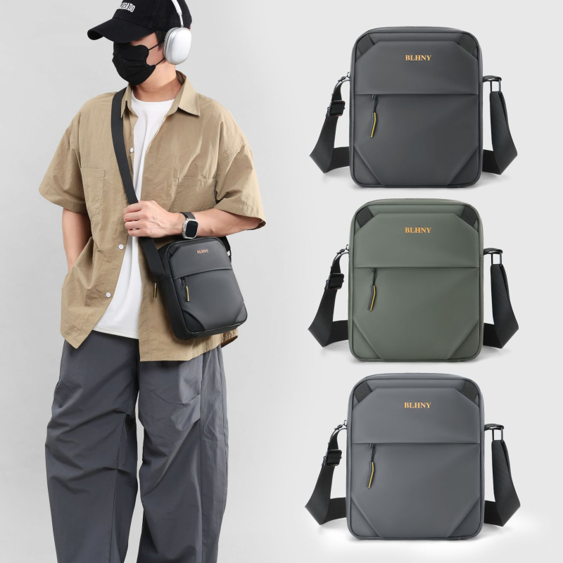 Muška crossbody torba za slobodno vrijeme i putovanja, vodootporna, membranski materijal, poliester podstava