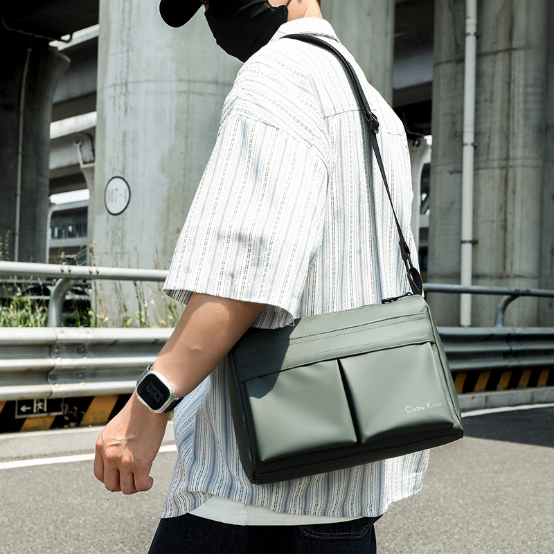 Muška crossbody torba od najlona, vodootporna, gradski stil, za svakodnevnu upotrebu, kompatibilna s 10-inčnim prijenosnikom