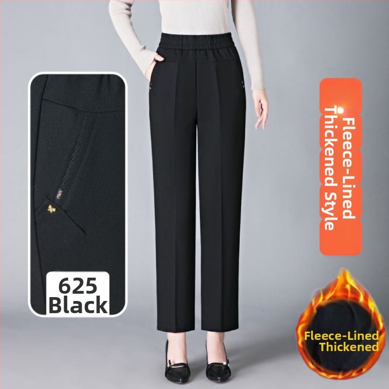 Rovné nohavice z vlneného materiálu, Shanlidi, štýl Diamond, Royal Sister (Voľnočasové nohavice; Materiál: vlna; Štýl: Diamond, Royal Sister; Typ: Rovné nohavice; Hrúbka: normálna)