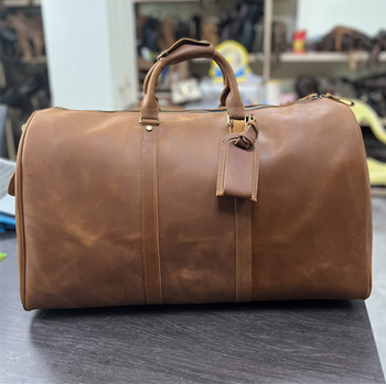 Muška putna torba od prave kože, velika kapaciteta 36–55 L, gornji sloj teleće kože, prozračna, vodootporna, otporna na habanje i krađu, crossbody torba na jedno rame