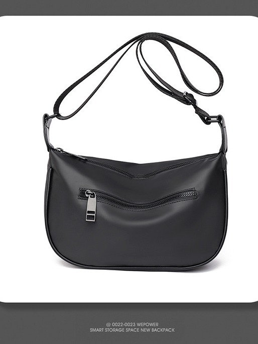 Muška crossbody torba u street-trend stilu, vodootporna kožna membrana, jednobojni dizajn, podstava od poliester
