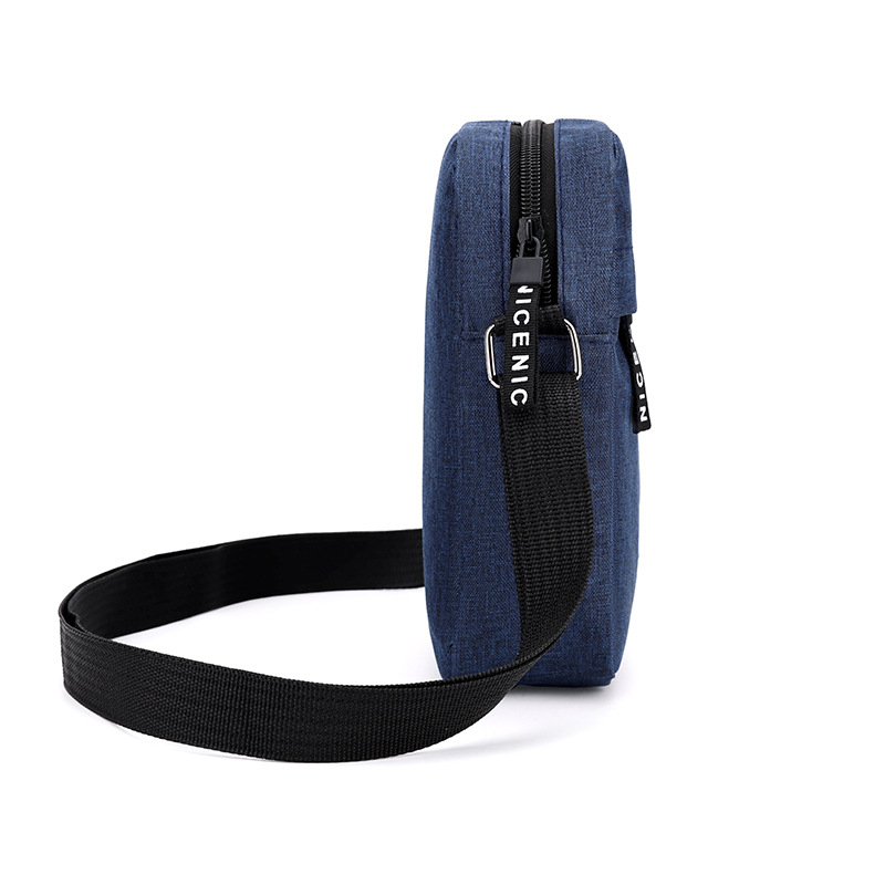 Geantă crossbody din nylon pentru bărbați — rezistentă la uzură, stil urban simplu, căptușeală din poliester, pentru utilizare zilnică