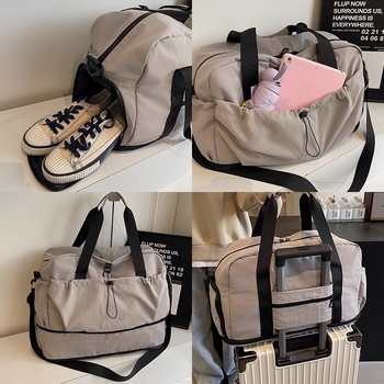 Geantă crossbody de călătorie – stil casual, material Oxford, capacitate extinsă, separare uscat-umed, potrivită pentru călătorii de plăcere
