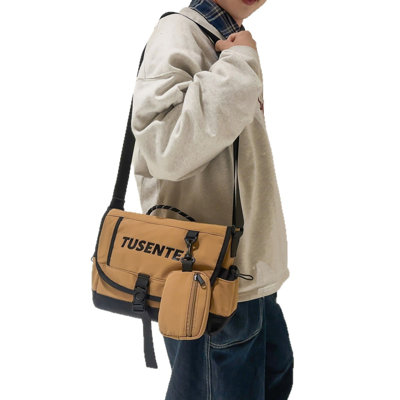 Casual torba preko ramena od najlona, s velikim kapacitetom, sportski messenger ruksak za 12-inčni laptop
